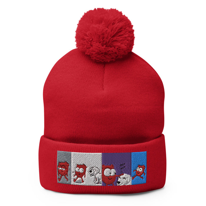 Heart Plus Dog Knit Cap