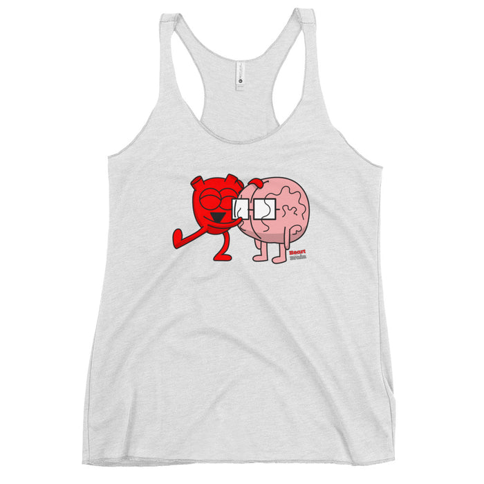 Heart Hugs Brain - Women's Racerback Tank